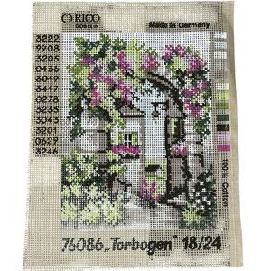 VTG Rico Design "Gobelin" printed canvas needlepoint kit, model 76086 "Torbogen"